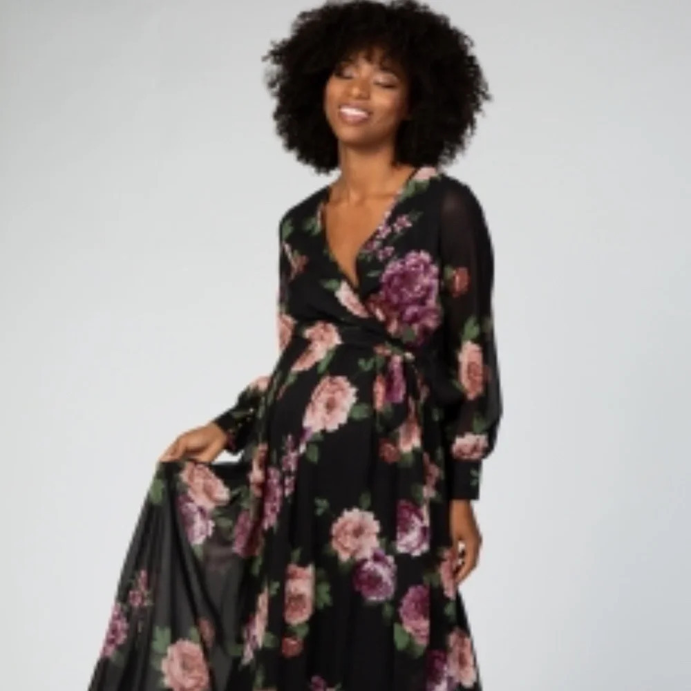 NEW Ricarica Floral Chiffon Pleated Dress